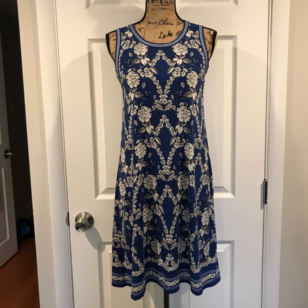 Max Studio Sleeveless Floral A-Line